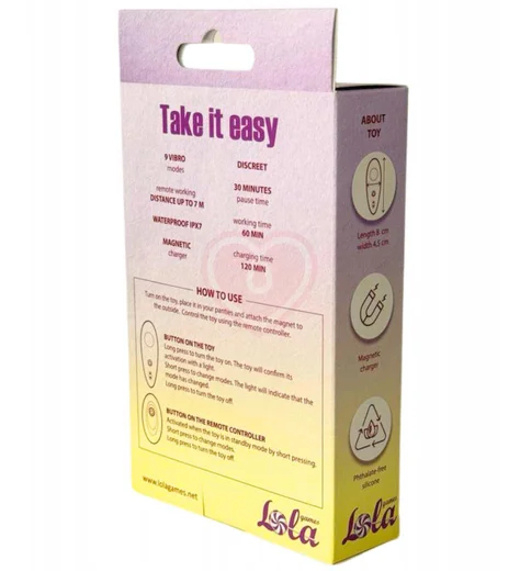 Вибратор для ношения с пультом Take it Easy Joy бордовый фото 4