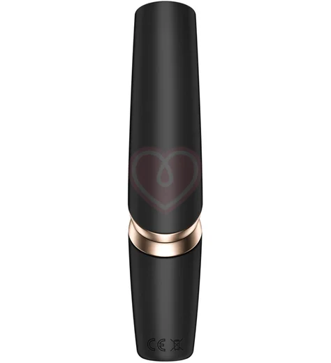 Вакуумно-волновой клиторальный стимулятор помада Satisfyer Perfect Kiss чёрный фото 2