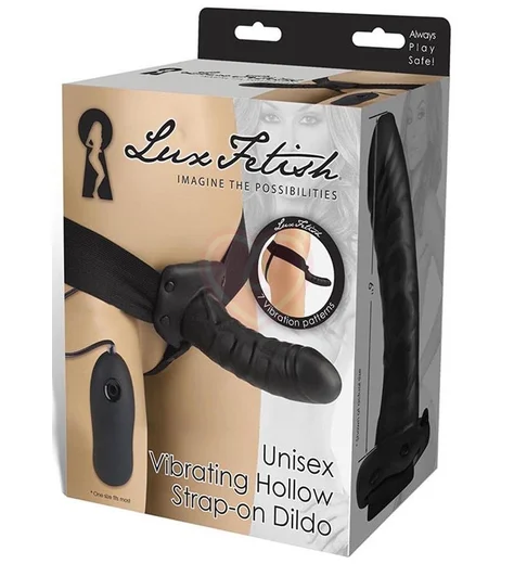 Вибрирующий фаллопротез Lux Fetish Hollow Strap-on фото 2
