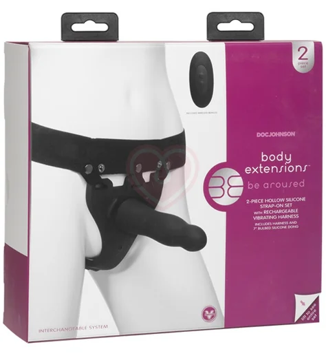 Полый страпон с вибрацией и пультом Body Extensions Be Aroused фото 7
