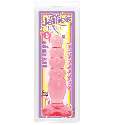Анальный стимулятор ёлочка Crystal Jellies Anal Delight розовая фото 2