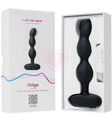 Анальный вибратор с вращающимися шариками и управлением со смартфона Ridge Lovense черный фото 8