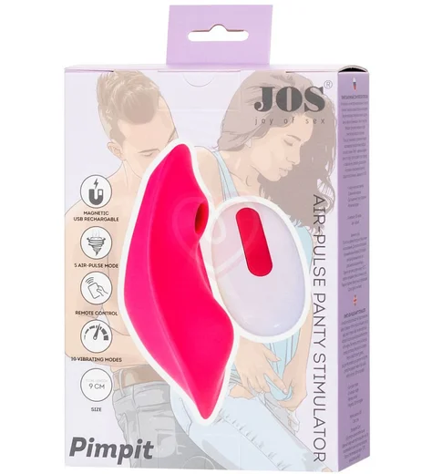 Вакуумно-волновой стимулятор с пультом ДУ Jos Pimpit розовый фото 3