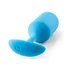 Утяжелённая анальная пробка для ношения b-Vibe Snug Plug 3 средняя голубая фото 2