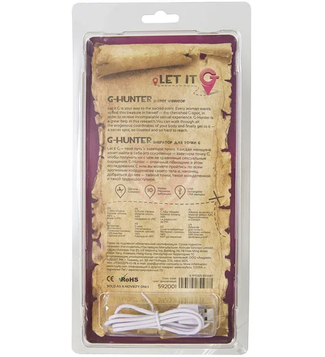 Вибратор со стимуляцией зоны G Let it G G-Hunter фиолетовый фото 7