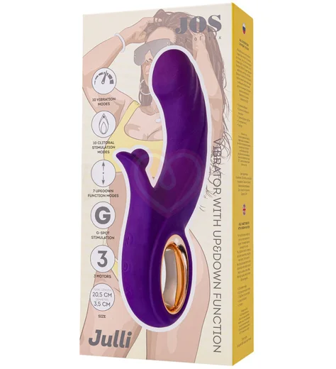 Вибратор-кролик с функцией поступательных движений Jos Julli фиолетовый фото 7