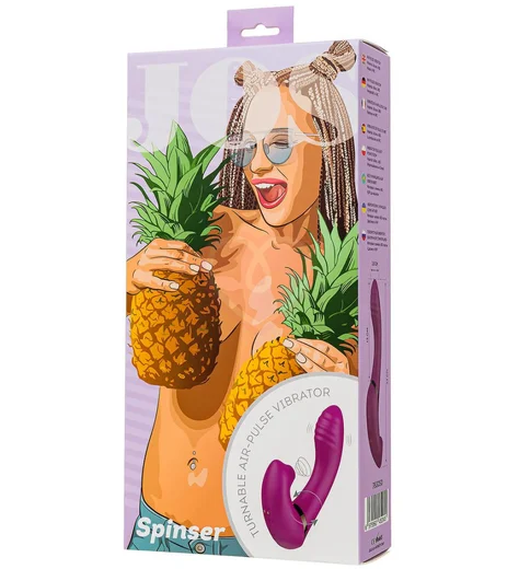 Поворотный вибратор с вакуумно-волновой стимуляцией Jos Spinser фиолетовый фото 5