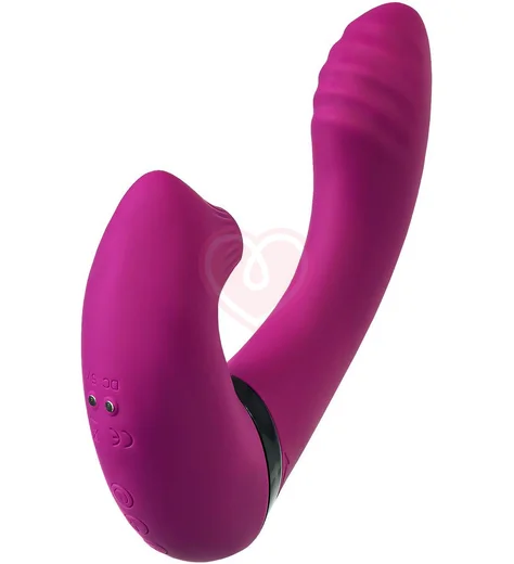 Поворотный вибратор с вакуумно-волновой стимуляцией Jos Spinser фиолетовый фото 9