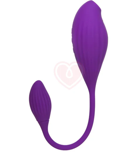 Вакуумный стимулятор клитора с виброяйцом Jos Ginny фиолетовый фото 4