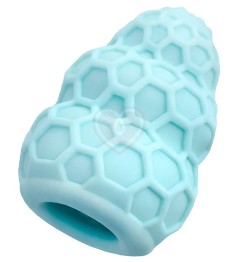 Рельефный мини-мастурбатор A-Toys Flaff 8 см бирюзовый фото 2