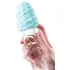 Рельефный мини-мастурбатор A-Toys Flaff 8 см бирюзовый фото 4