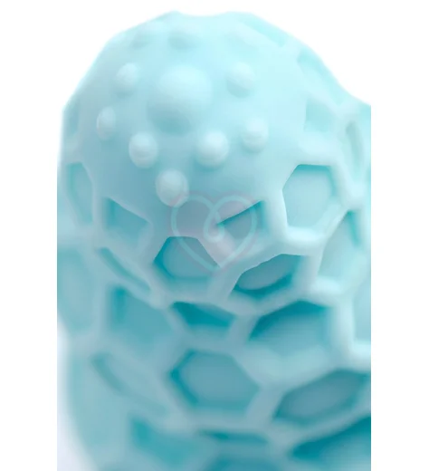 Рельефный мини-мастурбатор A-Toys Flaff 8 см бирюзовый фото 5