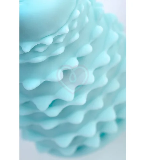 Рельефный мини-мастурбатор A-Toys Flaff 8 см бирюзовый фото 6