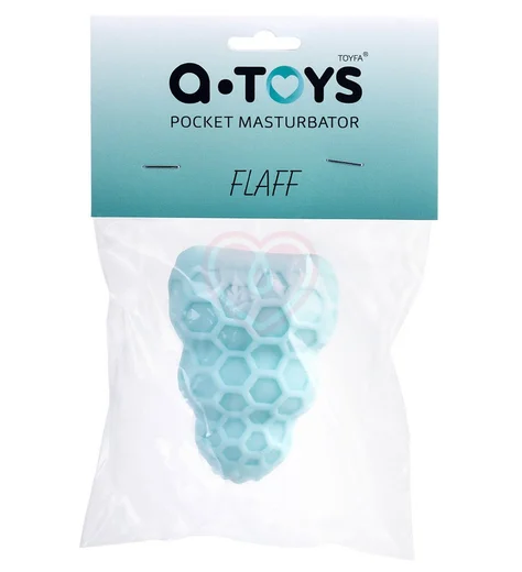Рельефный мини-мастурбатор A-Toys Flaff 8 см бирюзовый фото 7