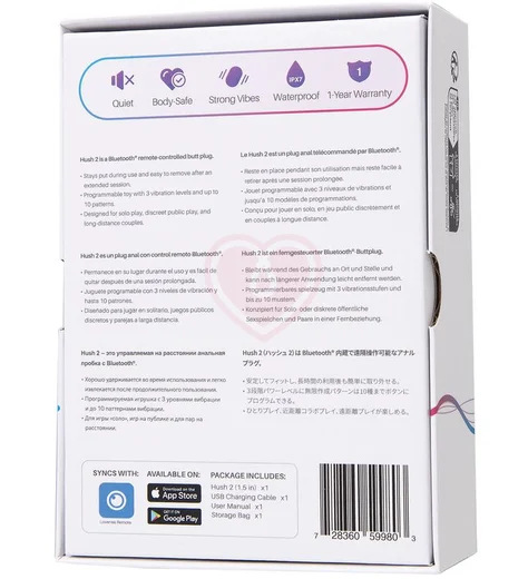 Анальная пробка Lovense Hush 2 S с приложением фото 2