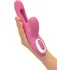 Вибратор-кролик с двигающимся язычком и стимулирующим шариком Jos Monti розовый фото 4