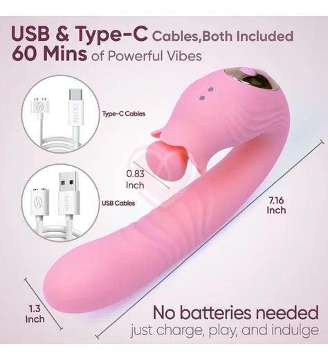 Вибратор со стимуляцией зоны G Selove Campanula розовый фото 7