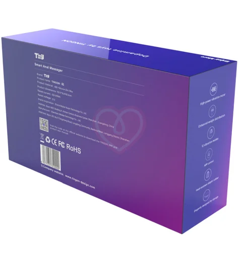 Интерактивная анальная вибропробка с дистанционным управлением Tingon A1 синяя фото 7