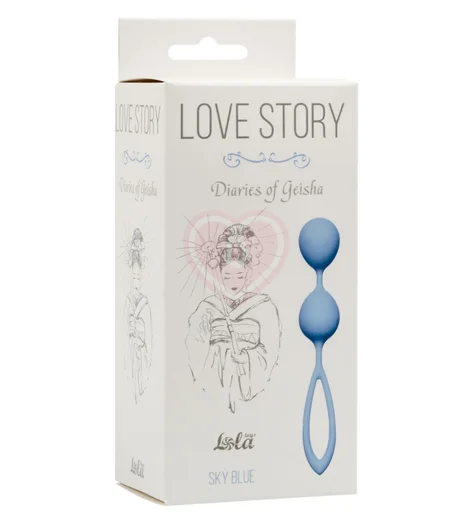 Вагинальные шарики Love Story Diaries of a Geisha Sky Blue голубые фото 2