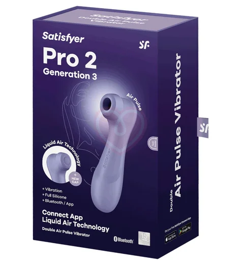 Вакуумный стимулятор с вибрацией и приложением Satisfyer Pro 2 Generation 3 сиреневый фото 2