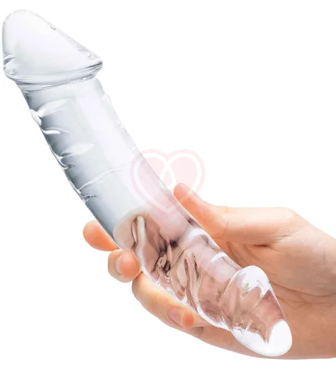 Двусторонний стеклянный фаллоимитатор Glas Girthy Realistic фото 3