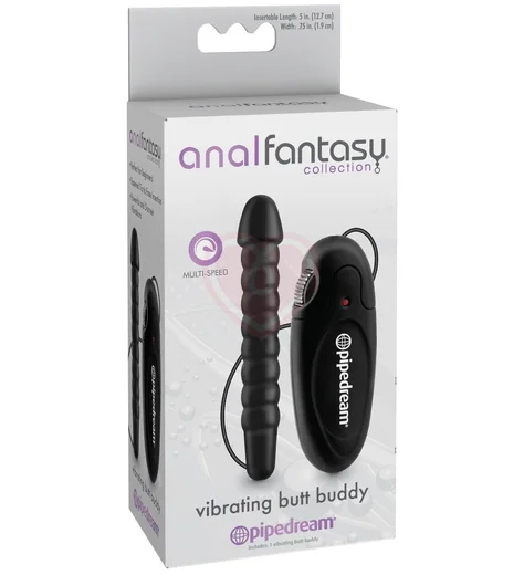 Анальный стимулятор с вибрацией Pipedream Vibrating Butt Buddy чёрный фото 2