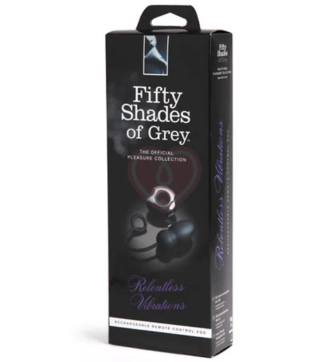 Вибро-яйцо на радиоуправлении '50 оттенков серого' Relentless Vibrations Remote Control Egg фото 5