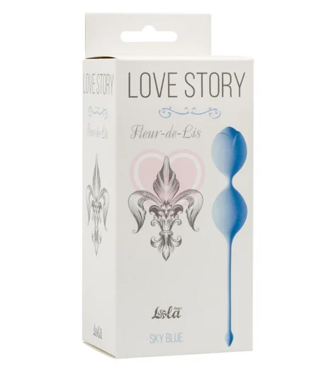 Вагинальные шарики в виде бутона Love Story Fleur-de-lis Sky Blue голубые фото 2