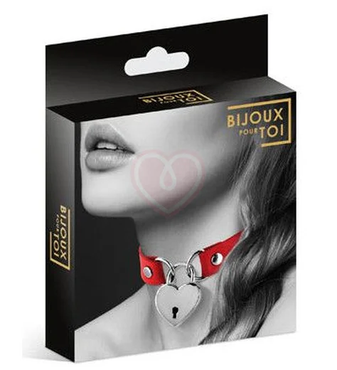 Чокер с замком сердце Bijoux Pour Toi красный фото 3
