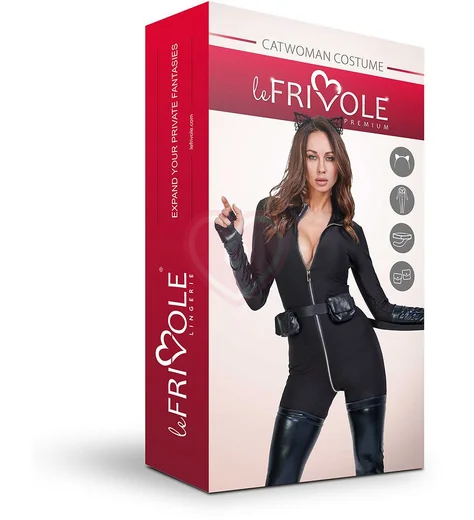 Эротический комбинезон женщины-кошки чёрный фото 7