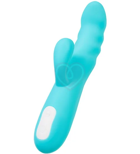 Вибратор-кролик Jos Merry-Swi с ротацией на 360° голубой фото 5
