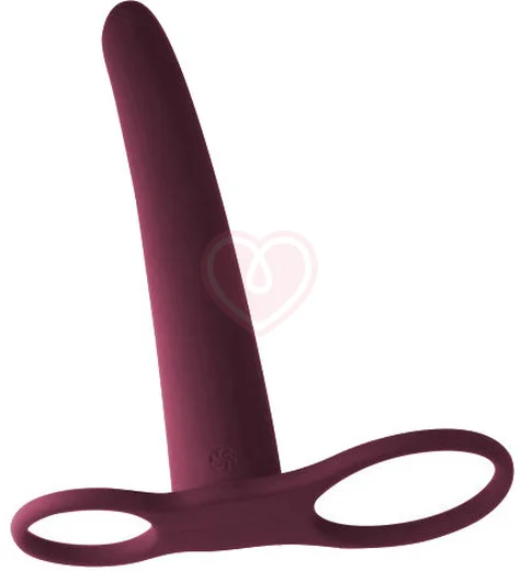 Насадка для двойного проникновения Pure Passion Gimlet 16 см бордовая фото 2