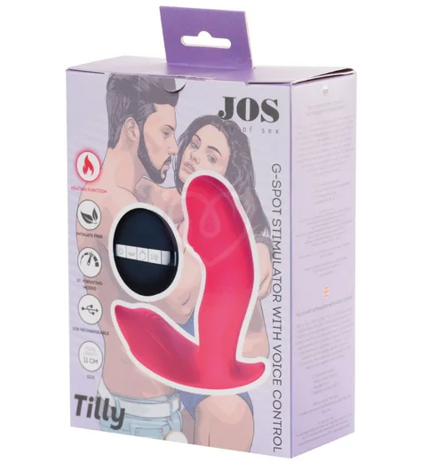 Вибратор для зоны G с нагревом и голосовым управлением Jos Tilly розовый фото 3