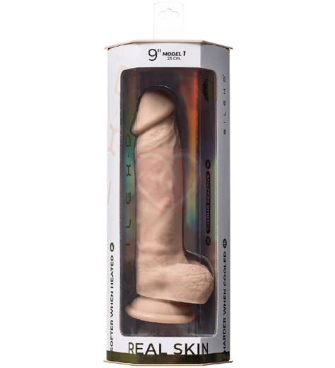 Реалистичный фаллоимитатор на присоске с эффектом памяти Silexd Model 1 Real Skin 23 см телесный фото 4