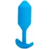 Утяжелённая вибропробка b-Vibe Vibrating Snug Plug 3 средняя голубая фото 6