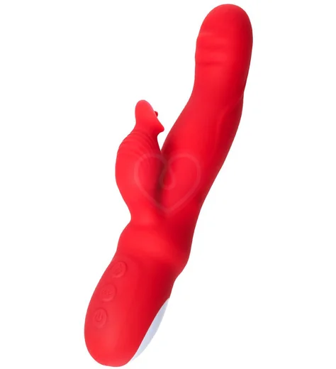 Вибратор-кролик с нагревом и двигающейся головкой Jos Redli красный фото 6