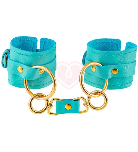 Наручники с кольцом Pecado голубые фото 1