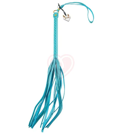 Кожаная плеть Pecado голубая фото 1