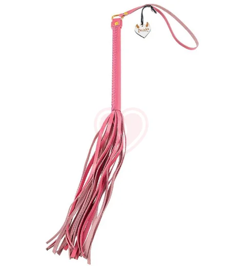 Кожаная плеть Pecado розовая фото 1