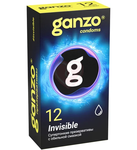 Супертонкие презервативы Ganzo Invisible 12 шт фото 1