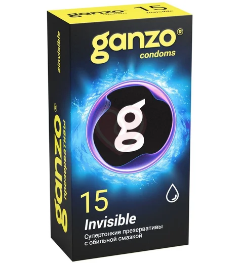 Супертонкие презервативы Ganzo Invisible 15 шт фото 1