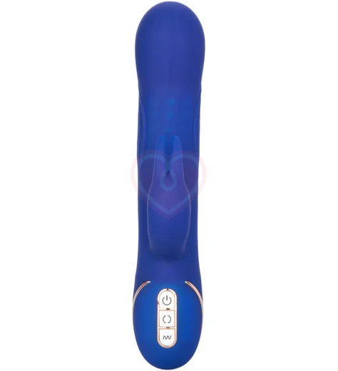 Вибратор-кролик с ротацией Signature Rotating Beaded Rabbit синий фото 2