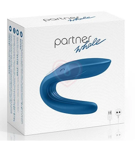 Вибромассажёр для пар Partner Whale синий фото 2