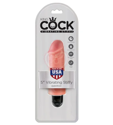 Вибратор King Cock Vibrating Stiffy 13 см телесный фото 3