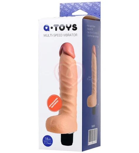 Реалистичный вибратор с мошонкой ToyFa A-Toys 18 см фото 6