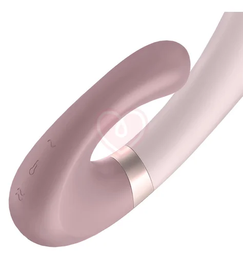 Вибратор Satisfyer Heat Wave с клиторальным стимулятором и нагревом пыльно-розовый фото 3
