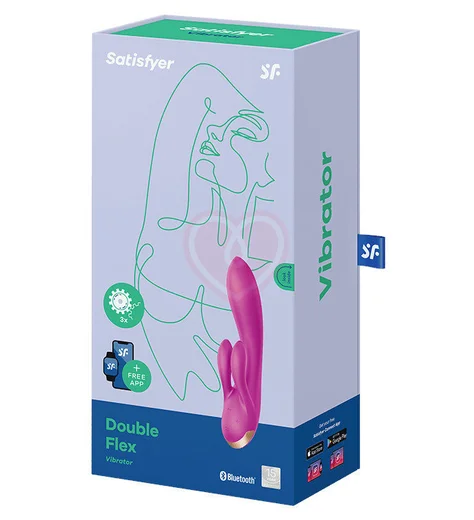 Вибратор Satisfyer Double Flex с двумя клиторальными кончиками фиолетовый фото 4