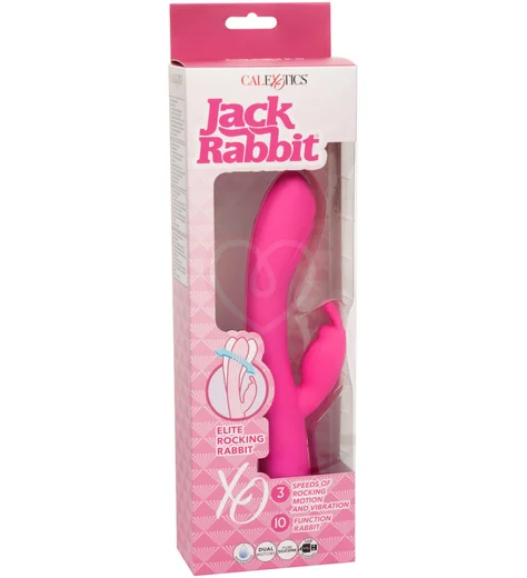 Вибратор-кролик с подвижной головкой Elite Rocking Rabbit розовый фото 7