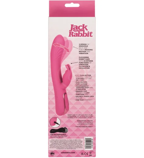 Вибратор-кролик с подвижной головкой Elite Rocking Rabbit розовый фото 8