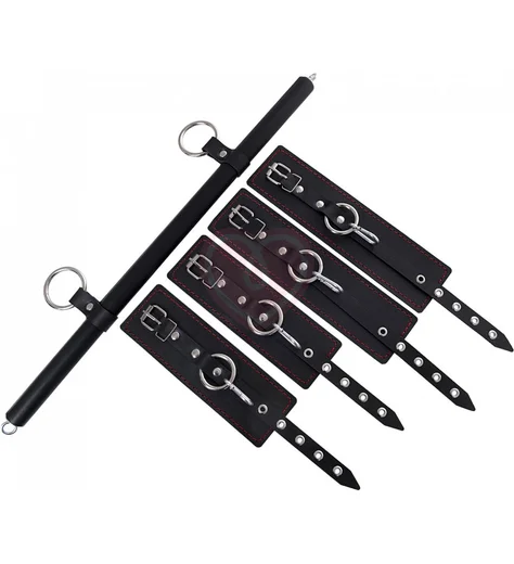 Бандажный набор с 4 точками фиксации Pecado BDSM черный фото 3